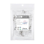 Kuject 50PCS Solder Seal Wire Connectors AWG 26-24, White Solder Seal Heat Shrink Butt Connectors Terminals Solder Sleeve Waterproof Wire Splice Connector for Marine Boat Wire Joint