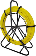 Fish Tape Fiberglass 6mm 656ft wire cable running electrical fish tape wire puller Cable Running Rod with Steel Reel Stand 【6mm*200m】