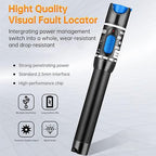 Moocci 3 Pcs Visual Fault Locator Fiber Optic Tester - VFL Fiber Optic Cable Tester Meter with FC to LC Adapter - Tools Kit for FC/SC/ST/LC Connector,Network Cable Test - Green Blue Black