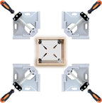 4PCS 90° Right Angle Corner Clamps – Heavy Duty Aluminum Alloy Adjustable Woodworking Clamps with 2.75" Jaw Opening for Welding, Cabinets, Picture Frames, Furniture Assembly, DIY Projects