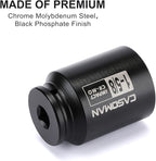 CASOMAN 6-Point 1/2-Inch Drive Deep Impact Socket- 1-5/8" (SAE), CR-MO, 1/2-inch Drive 6 Point Axle Nut Socket for Easy Removal of Axle Shaft Nuts (1-5/8")