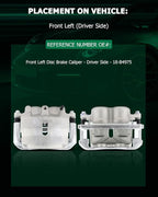 SCITOO Front Left Brake Caliper With Bracket 18-B4975 Compatible For Ford For F-150 2005-2008 For Lincoln Mark LT 2006-2008