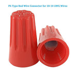 UL Listed Red Electrical Wire End Connectors Ribbed Caps Bulk 500 Pack Large Twist-on Wire Connectors Nuts 22-8 AWG,P6 Type Screw Terminals