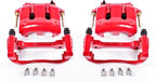 Power Stop Front S4928A Pair of High-Temp Red Powder Coated Calipers for Ford Mustang 2005-2014 [Model Specific]