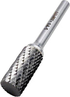 SA-5 Tungsten Carbide Burr Cylinder Shape Double Cut Rotary Burr File(1/2” cutter Dia X 1”Cutter Length) with 1/4'' Shank dia By LU&MN