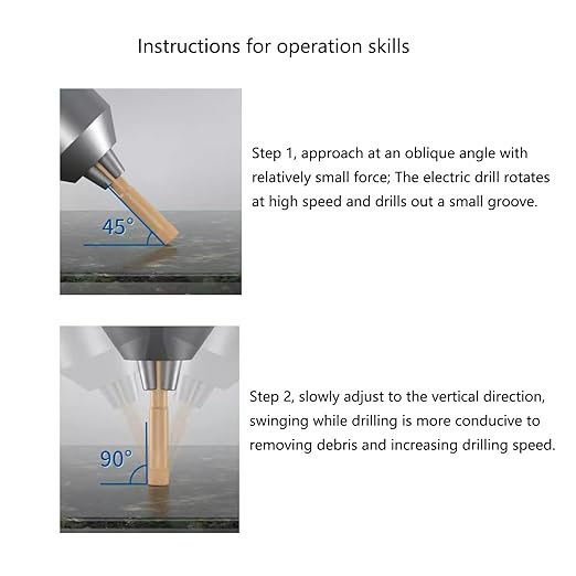 1/4 inch Diamond Hole Saw for Ceramic, Porcelain, Tile, Glass, Granite, Quartz, Marble, Gemstone – Dry Drilling，6mm 10pcs