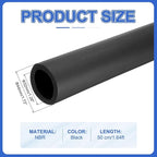 uxcell Pipe Insulation Tube Foam, 1-1/4" ID x 1/4" Thick x 1.64ft Foam Pipe Cover Non-Slip Hollow Tubing Guitar Air Conditioner Stand Fitness Equipment Handles, Black