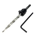 FTG USA Adjustable Wood Countersink Drill Bit #14 (1/4") with Tapered Drill Bit for Woodworking