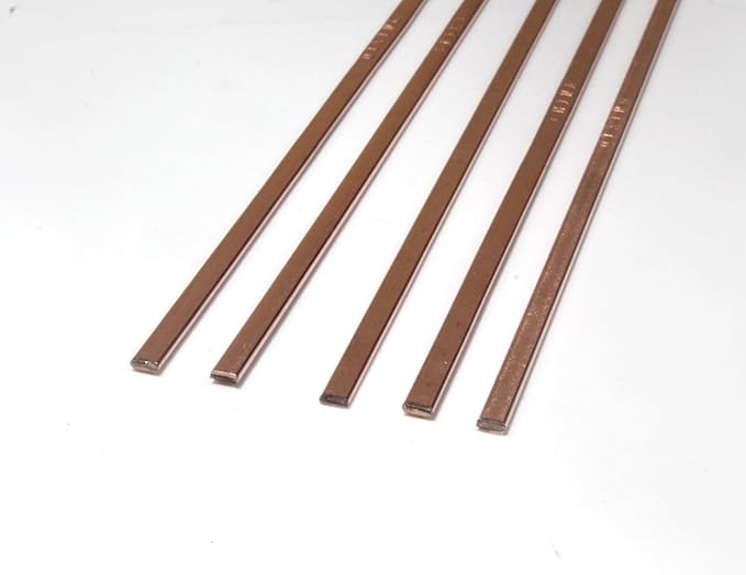 Brazing Rods Phosphor Copper Nitrate Sticks Copper Solder Kit Alloys Flat Industry Welding Rods for Air-conditioners, Refrigerators Pipe Gas and Freezers Copper Storage HVAC (Phosphor Copper Bcup-2)