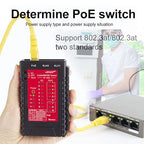 NOYAFA Network Cable Tester for RJ45 RJ11 RJ12 /Cat5 Cat5e Cat6 Cat6a Cat7, Universal Cable Tester, Continuity Test, Phone Line Cat3, Ethernet Tester, LAN Cable Test Tool (Red)