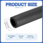 uxcell Pipe Insulation Tube Foam, 15/16" ID x 3/16" Thick x 1.64ft Foam Pipe Cover Non-Slip Hollow Tubing Guitar Air Conditioner Stand Fitness Equipment Handles, Black