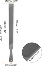 HARFINGTON Farmers Own Files 12 Inch High Carbon Steel Single Cut Flat Hand Rasp File for Deburring and Removing Material