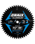 CRALY 5-1/2 Inch 50 Teeth Aluminum and Non-Ferrous Metal Cutting Circular Saw Blade, 10 mm Arbor, Carbide Tipped, Thin Kerf, Black Ice™ Coating, for Thin Aluminum, Plastic, Composite(C05550AL-B)