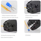 200 Pcs Insulated Fork Spade U-Type Wire Connector #8 Electrical Crimp Terminals 16-14 AWG Blue