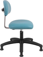 Chair Master FSS Series Square seat Low (17"-22") seat Height Chair. Fabric Vinyl - for Office, Garage, Desk, Shop, Kitchen, Computer, Doctor, Medical, Easy to Clean! (Aqua, Low, Glides)