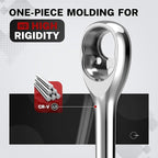 TOMMARS 3/8 inch Drive Ratchet, 72-Tooth Quick-Release Socket Ratchet Wrench Handle Reversible