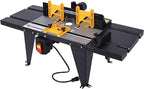 Electric Benchtop Router Table Wood Working Tool Craftsman Tool Stands Woodworking Bench Table Aluminum Strong Structure Tables for Woodworking Tasks (Black, 34")