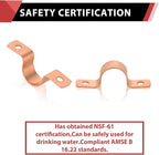 Pro 50-Pack EFIELD 1/2-Inch Copper Pipe Straps, Two-Hole Clamp Mount, (COPPER023)