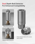 Kolvoii Screw Extractor Set & Bolt Extractor Kit, Stripped Lug Nut Remover Set, 67 Pcs Easy Out Bolt Extractor Set for Rusted, Rounded, Damaged Nuts, Screws, Bolts, 35#CR-MO 6542/4341 HSS Steel Cobalt