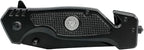 US Army Folding Elite Black Stealth Tactical Knife - Spring Assisted US Army Rescue Knife - Great Gift for the Soldier in your Life - Army Knife Black
