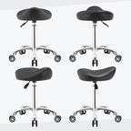 Saddle Stool Chair with Wheels,Ergonomic Swivel Rolling Height Adjustable for Salon Beauty Clinic Dentist Tattoo Home Office