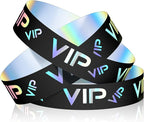 Teling 500 Pack VIP Plastic Wristbands Bracelets Party for Events VIP Custom Wristbands Plastic Bracelets Tear proof Waterproof Wrist Bands Arm Bands for Events Concerts