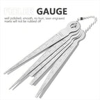 Metal Ruler-Style Feeler Gauge Set - 10 Blades Stainless Steel Gap Measuring Tool (0.04-0.40" & 1-10mm), 0.001" Accuracy for Valve/Spark Plug