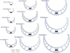 Accusize Industrial Tools 0-12'' by 0.0001'', 12 Pcs Ultra-Precision Outside Micrometers Set with Carbide Tips, Eg00-0912