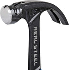 Real Steel 15 Oz One Piece Forged Curve Claw Framing Hammer with Cushion Grip 0516