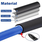 1/4" Heat Shrink Tubing, 65FT Marine Grade 3:1 Shrink Ratio Shrink tubing, Adhesive Lined Heat Shrink Tube, 1/4 Waterproof Shrink Tube for Wires Home Automotive-Black