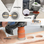 BGTEC Diamond Core Drill Bits Set - 10pcs Tile Hole Saw Kit 6/8/10/25/35/50/65mm with 10mm Diamond Finger Bits and 2" Chamfer Bits for Porcelain Ceramic Tile Granite Marble