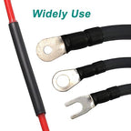 1/2 inch (Diameter) 3:1 Waterproof Heat Shrink Tubing Kit, Large Marine Dual Wall Adhesive Shrinkable Wire Wrap Tube, Insulation Sealing Wear-Resistant Cable Protector by YUKSY (4ft, Black)