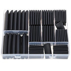 74PCS 1 3/4 5/8 1/2 3/8 Inch 3:1 Heat Shrink Tubings Assortment Kit Heavy Duty Dual-Wall Adhesive Lined Waterproof Marine Grade Black