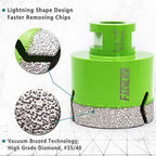 Diamond Core Drill Bit,2pcs Diameter 2-3/16 inch 55mm Thread 5/8-11,Vacuum Brazed Dry Wet Hole Saw for Porcelain Tile,Granite,Marble,Concrete,Masonry,Brick