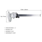 HFS(R) 0-6" Carbon Steel 4 Way Imperial Dial Caliper .001" Shock Proof