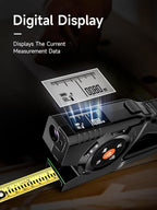 3-in-1 Digital Tape Measure, 196Ft Laser Measurement Tool & Auto Lock Tape with Instant Digital Readout and Green Laser Extension, Measuring List with Memory