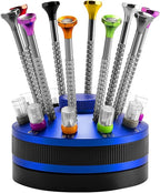 10 pcs Precision Slotted And Phillips Watch Screwdriver Set Different Sizes With 20 Extra Replace Blades Watchmaker Screwdriver Set for Watch,Jewelry,Eyeglass