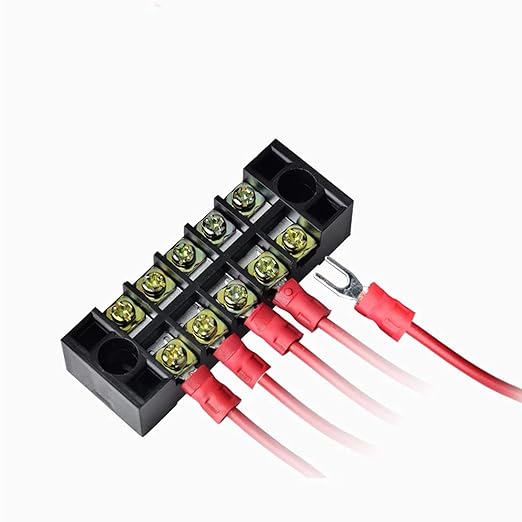 500 Pcs Insulated Fork Spade Wire Connector #8 U-Type Electrical Crimp Terminals 22-16 AWG- Red