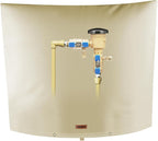 TOHONFOO Backflow Preventer Pipe Insulation Cover (5°F) - Irrigation Sprinkler Valve Insulated Pouch - Water Well Pump Cover - Sturdy 5 Layers for Winter Freeze Protection, 40" W x 36" H, Beige