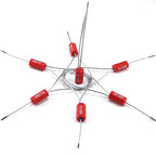 50 Numbered Steel Cable Security Seals - Metal Wire Tamper Seals, Pull Tight Cable Tie for Containers (Red)