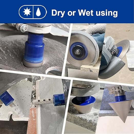 SHDIATOOL Diamond Drill Bits Kit - Core Bits Hole Saw Sets,Mould Guide for Drilling Porcelain Tile Marble Ceramic Granite with Hollow EVA Guide Jig 12pcs(6/8/10/25/35/50/65/10MM/2in/HEX+SDS+4.5in)