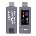 UMLIFE 2PCS 360W USB C Tester Power Meter, 4-30V 0-12A Type-C PD Tester Digital Multimeter, Power Voltage and Current Tester Meter, Power Bank Capacity Voltmeter USB Cable Charger Detector