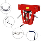 16 Ton Hydraulic Pipe Bender Manual Pipe Bending Machine Tube Bender Tool with 8 Bending Dies (1/2", 3/4", 1", 1-1/4", 1-1/2", 2", 2.5", 3") & Adjustable Guide Rollers 90-180° Bending for Pipeline