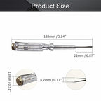 Fielect 2pcs Tester Screwdriver, Voltage Detector Pen Light Circuit Tester Electric Test Pen Screwdriver AC/DC 100-500V