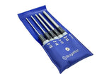 Buyohlic Drive Pin Punch Set with Knurled Grip and Protective Vinyl Case (Long Pin Punch)