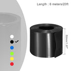 MECCANIXITY Battery Wrap PVC Heat Shrink Tubing 32mm Dia 50mm Flat 20 Feet(6meters) Black Good Insulation for Battery Pack
