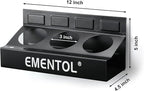 EMENTOL 4PCS Magnetic Tool Shelf Set, Tray, Paper Towel Holder, for Tool Organizer, Magnets Any Metal Surface, Black