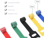 60 Pack Reusable Color-Coded Write-On Cable Labels & Cord Organizer Kit with 30 Labels to Label Cords + 30 Ties for Home Office Electronics Cord Management