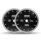 DT-DIATOOL Diamond Granite Blade 7 Inch for Marble Porcelain Tile Ceramic Diamond Cutting Disc with Mesh Turbo Diamond Segments Pack of 2