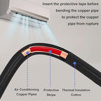 Tnisesm 4Pcs Conditioning Copper Tubing Pipe Extension 4M, 1/4" 1/2" 3/8" 5/8" Built-in Copper Tube Bending Strip Air Conditioning Pipe Bender Kit